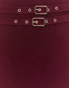 Tally Weijl Purple Knitted Skort With Double Belt Purple side view