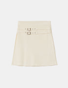 Tally Weijl White Knitted Skort With Double Belt White back view