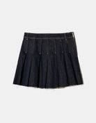 Tally Weijl Pleated Denim Skirt BLUE back view