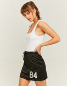 Tally Weijl Black Varsity Skirt Black model front view
