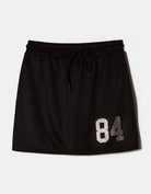 Tally Weijl Black Varsity Skirt Black back view