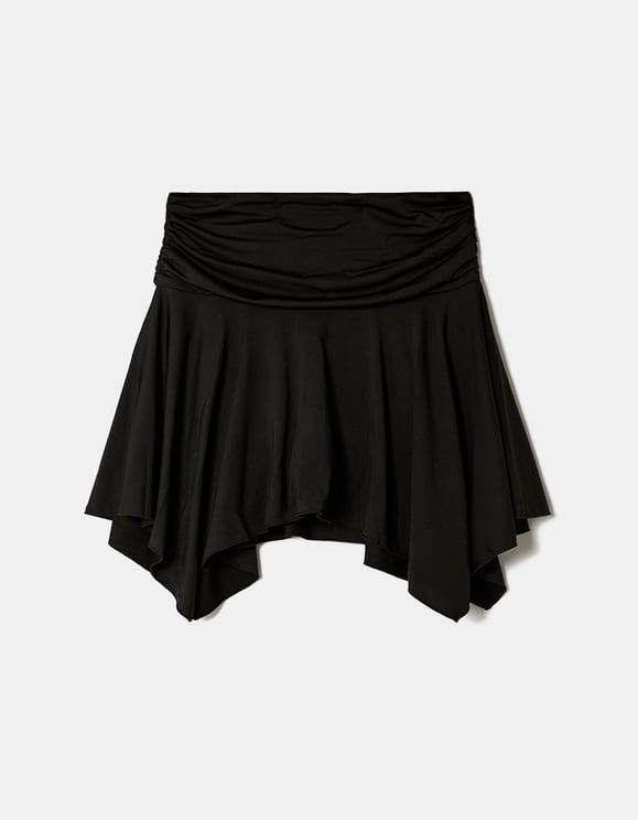 Tally Weijl Black Asymmetric Skirt Black side view