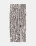 Tally Weijl Sequined Skirt With Slit GREY side view