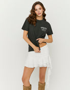 Tally Weijl White Mini Skirt WHITE front view