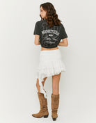 Tally Weijl White Mini Skirt WHITE back view