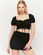 Tally Weijl Basic Black Skirt Black model front view