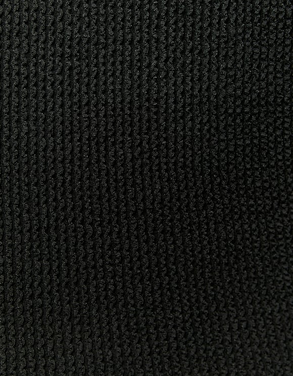 Ladies Basic Black Mini Skirt-Close Up View