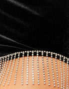Tally Weijl Black Skirt With Waterfall Strass BLACK back view
