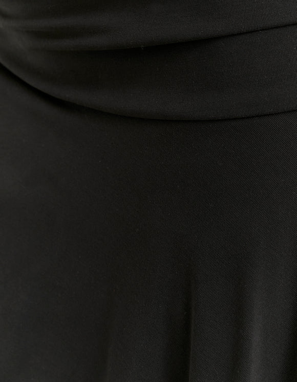 Tally Weijl Black Asymmetric Mini Skirt, detail view