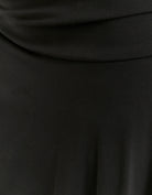 Tally Weijl Black Asymmetric Mini Skirt BLACK flat front view