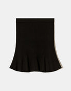 Tally Weijl Black A-Line Knitted Skirt Black back view