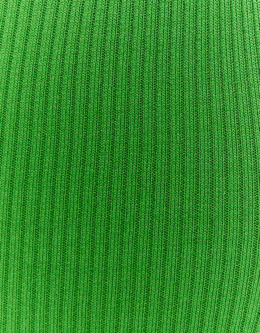 Tally Weijl Green Knitted Long Skirt Green flat front view