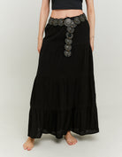 Tally Weijl Long Black Skirt BLACK front view