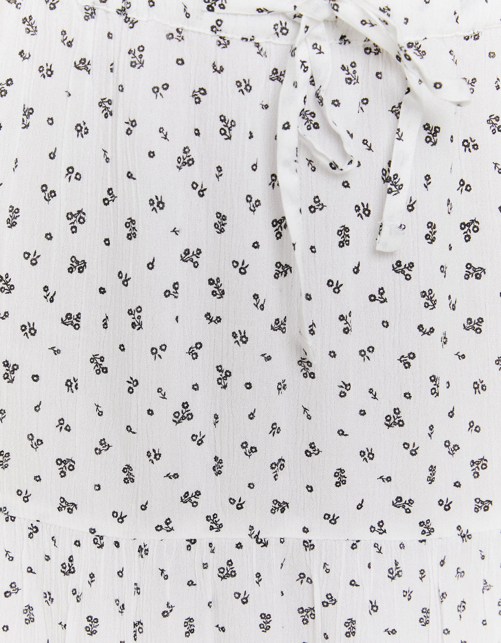 Ladies Long White & Black Floral Skirt-Pattern View