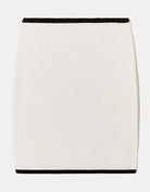 Tally Weijl White Knitted Skirt With Contrasting Trim Black/White view 14