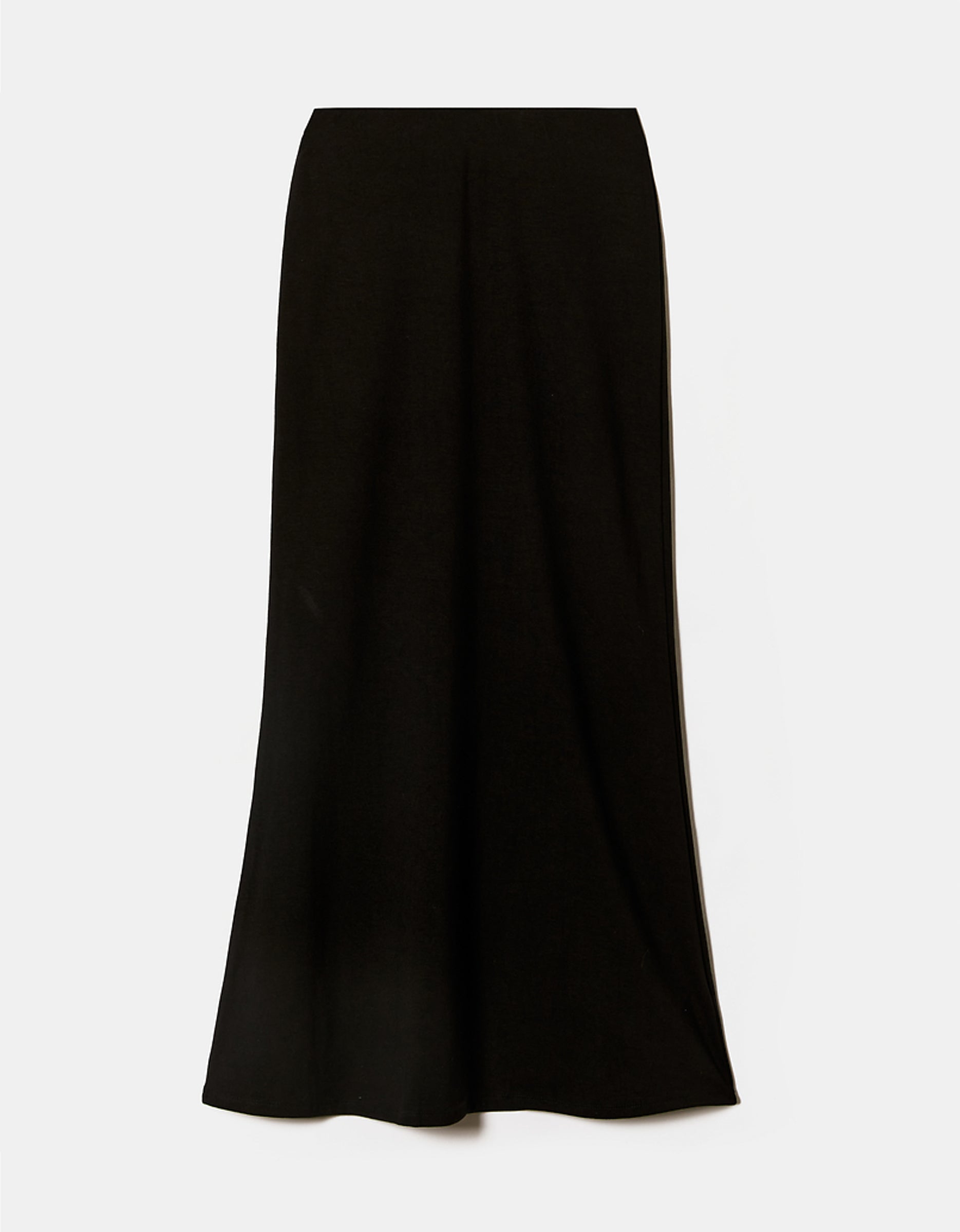 Ladies Black Maxi Skirt-Ghost Front View