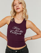 Tally Weijl Purple Tank Top With Print PURPLE front view