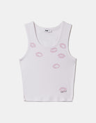 Tally Weijl White Tank Top With Print WHITE back view