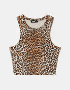 Tally Weijl Leo Print Basic Cropped Tank Top multi back view