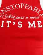 Tally Weijl Red Printed Unstoppable Tank Top Red model back view