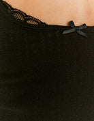 Tally Weijl Black Basic Tank Top With Lace Insert Black side view