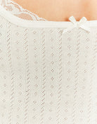 Tally Weijl White Basic Tank Top With Lace Insert White side view