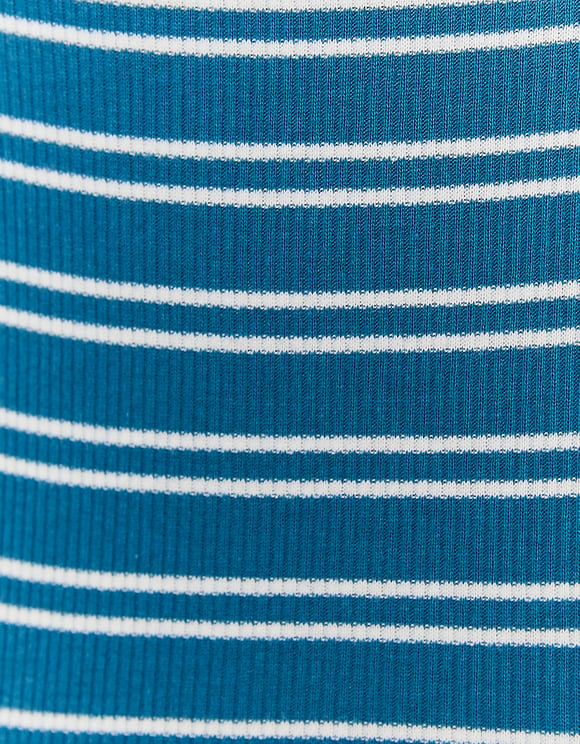 Ladies Striped Tank Top-Close Up View