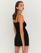 Tally Weijl Black Stappy Top With Espresso Your Day Print Black side view