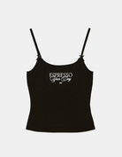 Tally Weijl Black Stappy Top With Espresso Your Day Print Black detail view