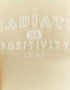 Tally Weijl Cropped Yellow Radiate Positivity Tank Top Yellow side view