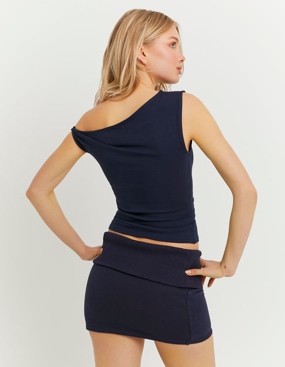Tally Weijl Blue Asymmetric Top, back view