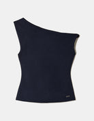 Tally Weijl Blue Asymmetric Top Blue back view