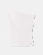 Tally Weijl White Asymmetric Top WHITE back view
