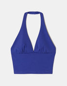 Blue bikini top - Flat View