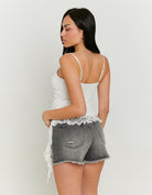 Tally Weijl White Lace Top With Ruffles WHITE detail view