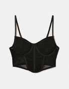 Tally Weijl BLACK MESH CORSET TOP BLACK front view