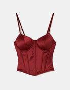 Tally Weijl Red Satin Corset Top RED side view