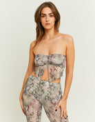 Tally Weijl Animal Print Bandeau Top multi front view