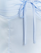 Tally Weijl Blue Satin Top With Bow BLUE side view