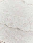 Tally Weijl White Asymmetric Lace Top with Ruffles WHITE side view