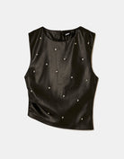 Tally Weijl Black Top With Rhinestones BLACK back view