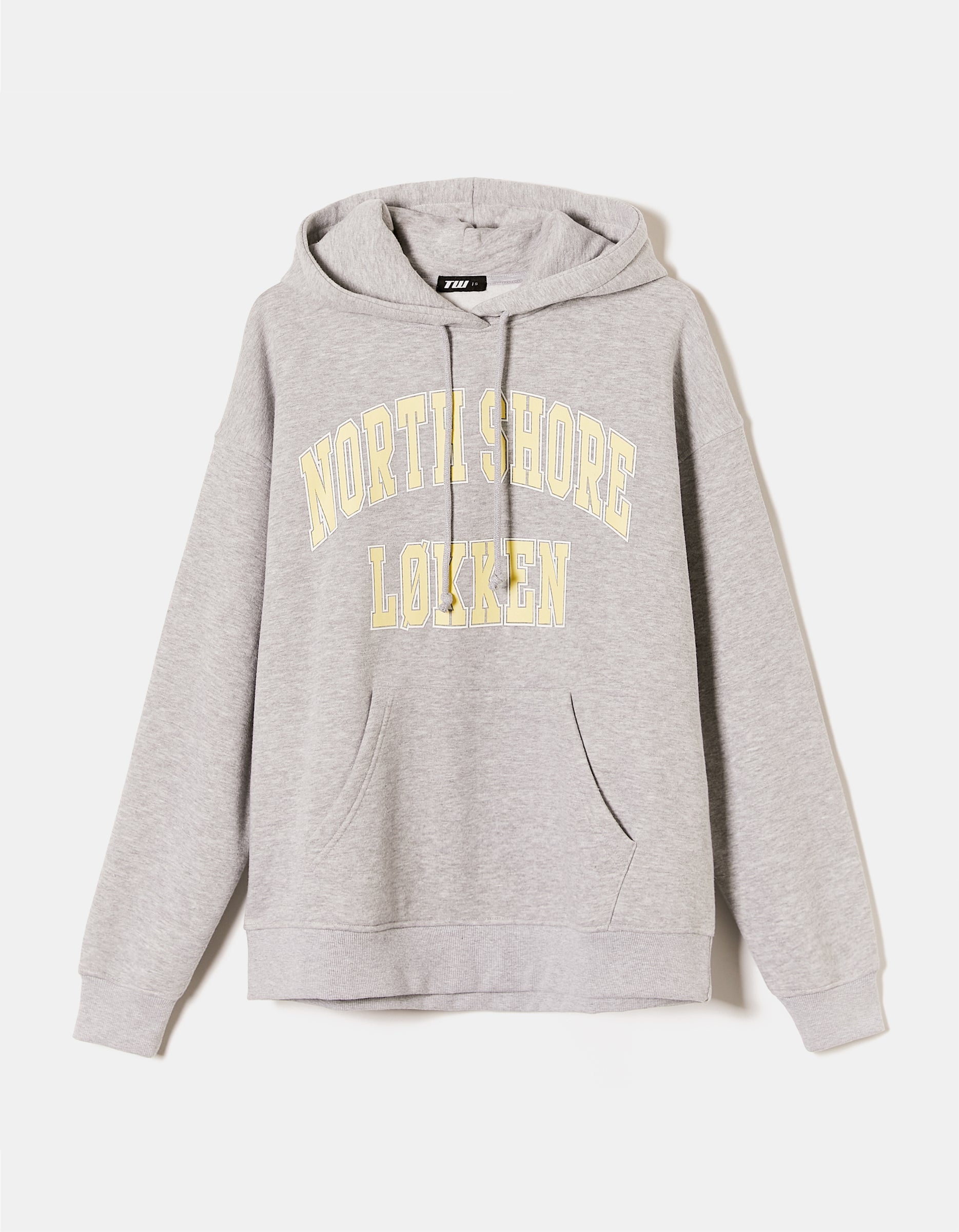 Ladies Grey Oversized Sweatshirt With Print-Ghost Front View