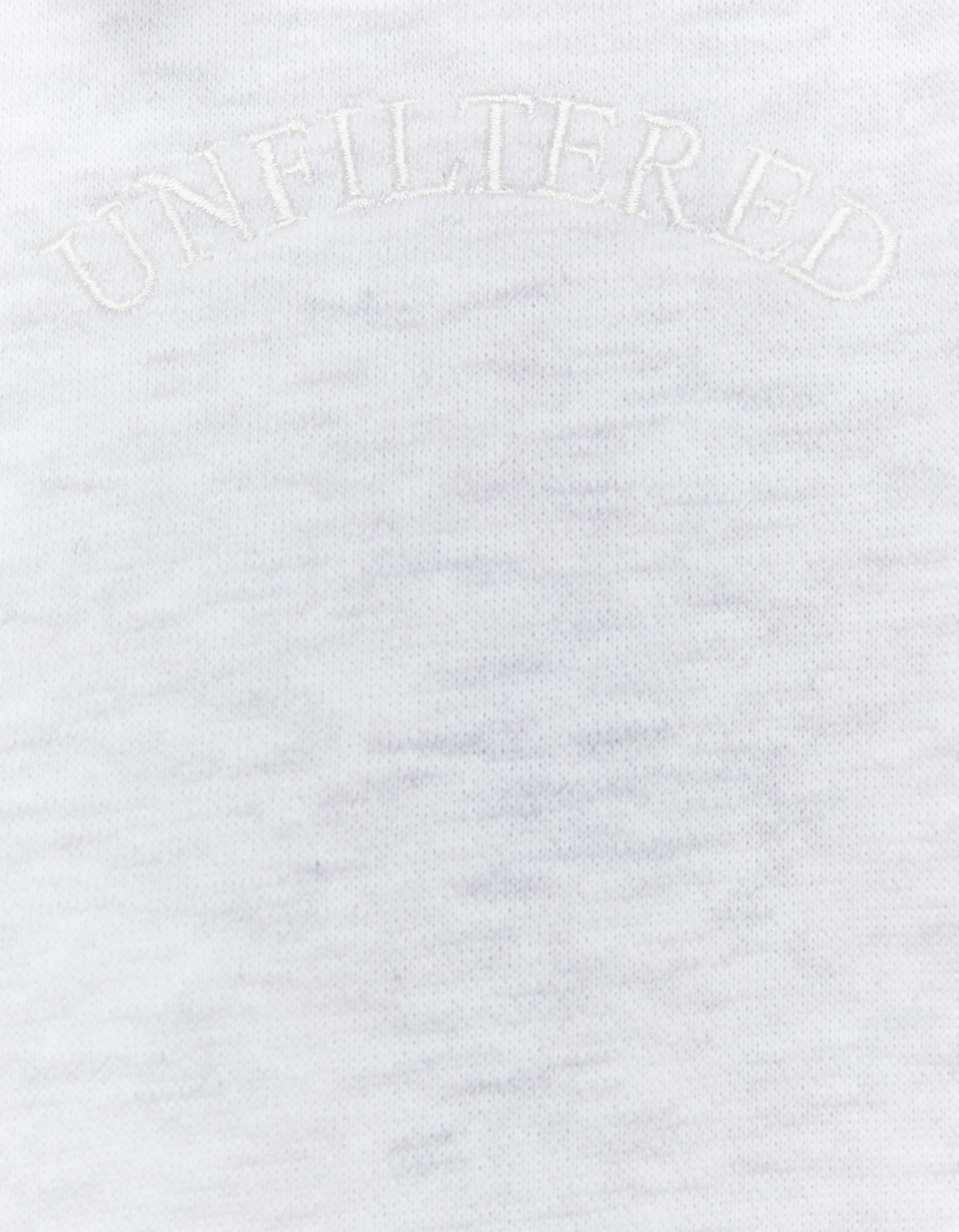 Ladies Light Grey Cropped Sweatshirt With Polo Neck-Wording View