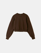 Tally Weijl Brown Sweatshirt With Rhinestones Brown back view