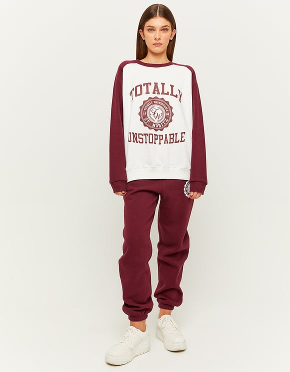 Ladies Oversized Totally Unstoppable Sweatshirt-Model Full Front View