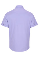 6TH SENSE 6th Sense Lilac/White Short Sleeve Shirt Lilac/White model front view