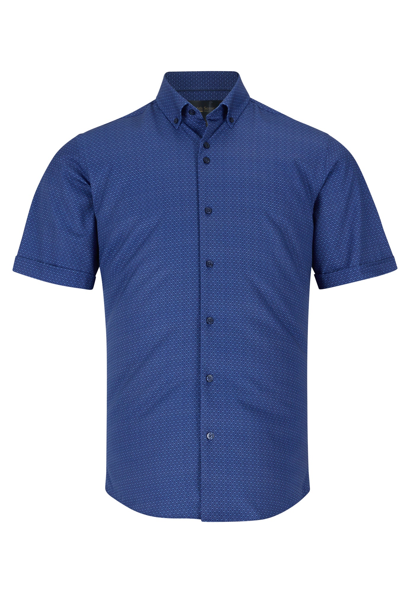 Men's 6th Sense Royal Blue Short Sleeve Shirt-Front View