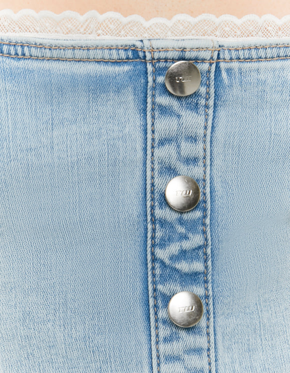 Tally Weijl Denim Halter Top BLUE, detail view