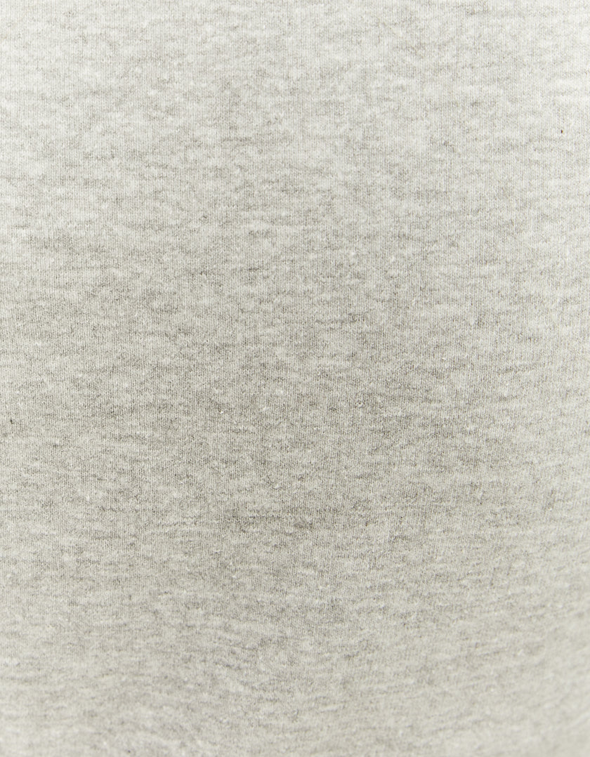 Grey Round Neck Long Sleeve T-Shirt