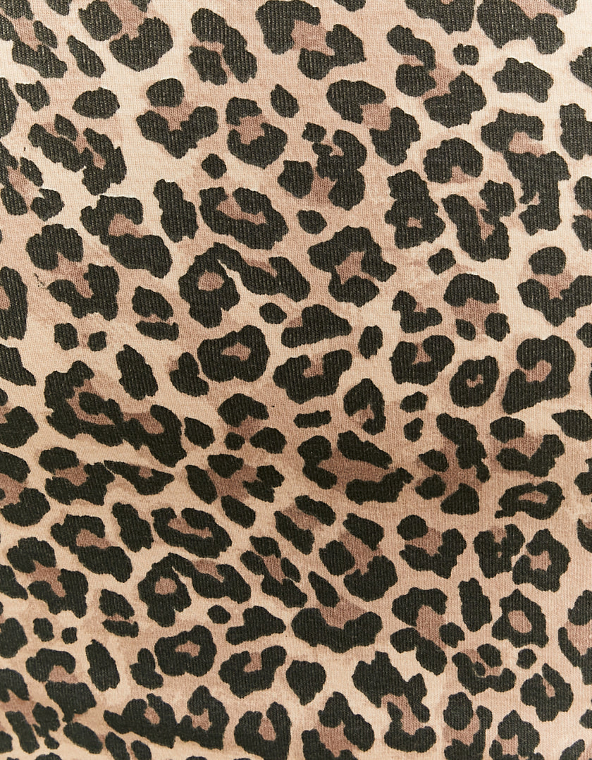 Leopard Print T-Shirt With Round Neck-Pattern View